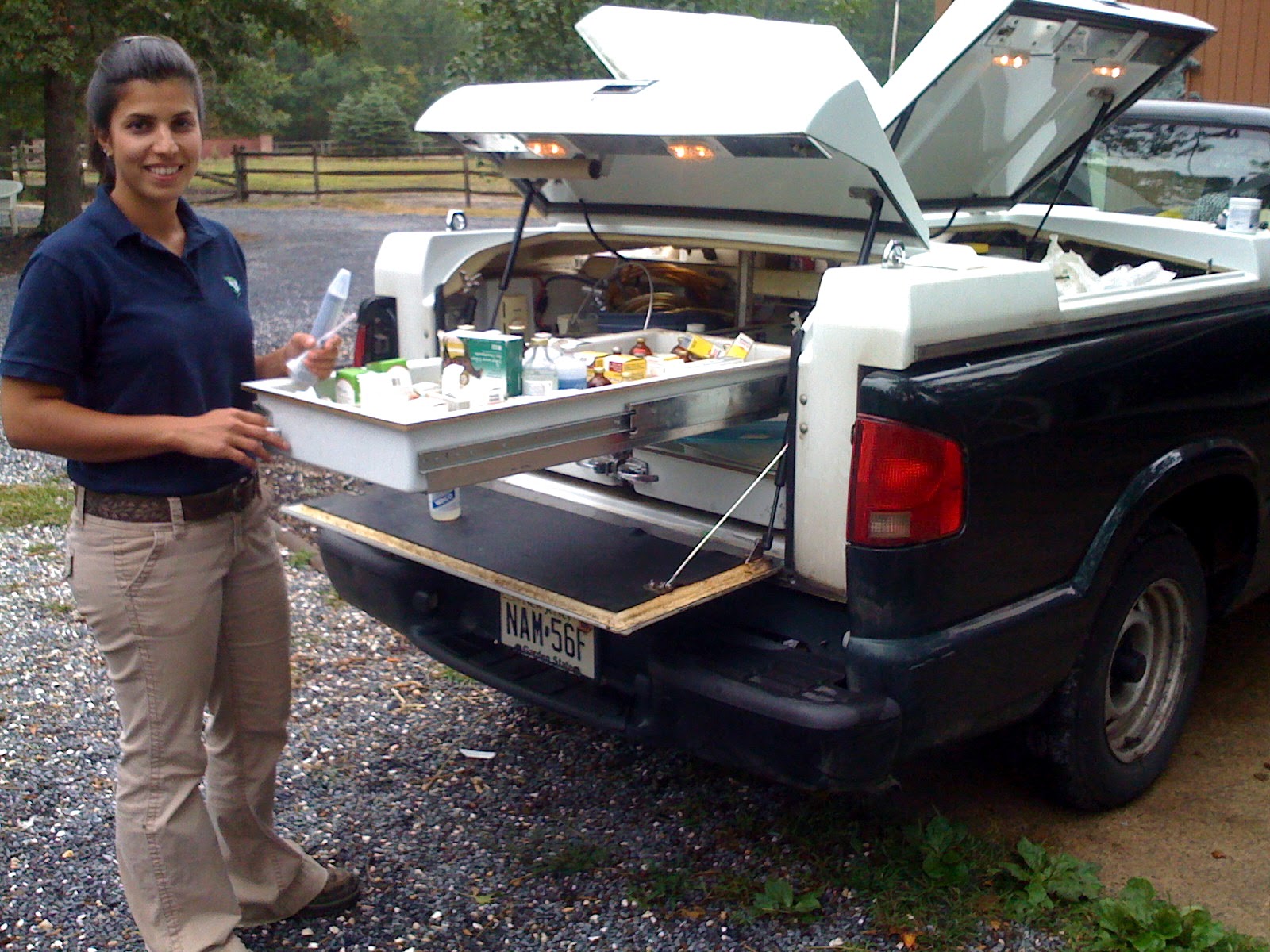 Yasmin with equine truck